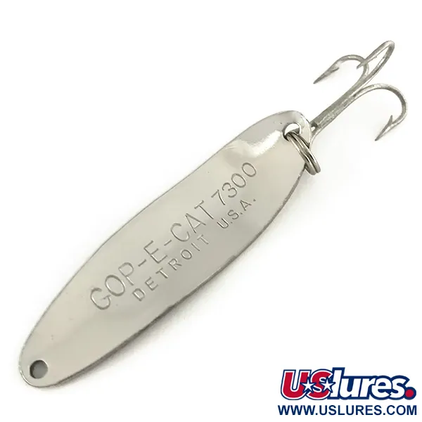 Eppinger Dardevle Cop-E-Cat 7300, nikiel/zielony, 10 g błystka wahadłowa #7487