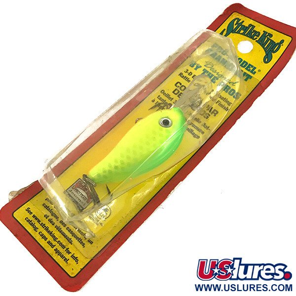  Strike King Pro Model 3XD, Chartreuse, 12 g wobler #7501