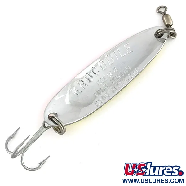 Luhr Jensen Krocodile DIE #3 UV (świeci w ultrafiolecie), żółty/czerwony/czarny/nikiel, 14 g błystka wahadłowa #7523