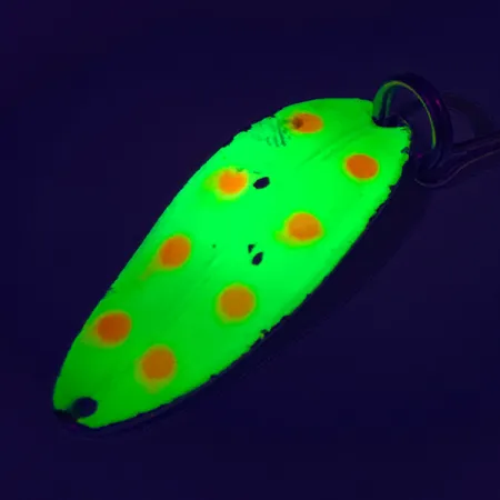 TODDCO Main liner UV (świeci w ultrafiolecie), żółty/czerwony/nikiel, 11 g błystka wahadłowa #7555