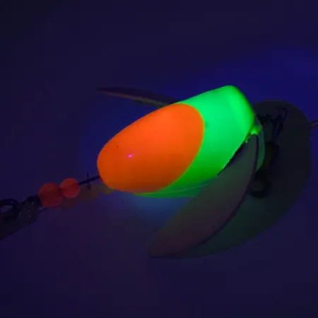 Yakima Bait Spin-n-Glo UV (świeci w ultrafiolecie), pomarańczowy/chartreuse, 7 g błystka obrotowa #7584