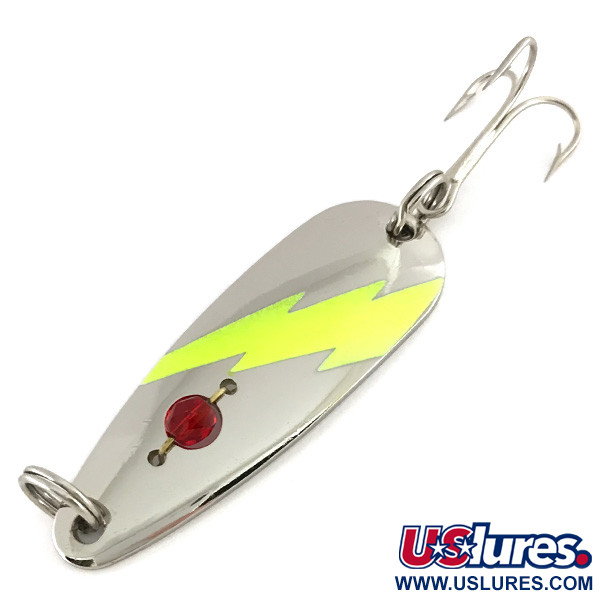 Red Eye Lures Red Eye Evil Eye UV (świeci w ultrafiolecie), nikiel/zielony, 14 g błystka wahadłowa #7590