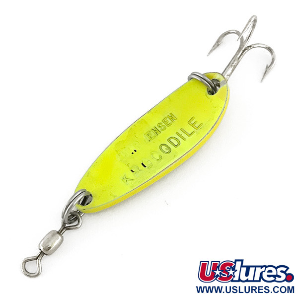 Luhr Jensen Krocodile UV (świeci w ultrafiolecie), żółty, 9 g błystka wahadłowa #7604