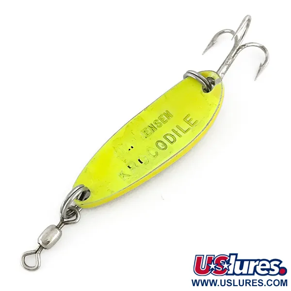 Luhr Jensen Krocodile UV (świeci w ultrafiolecie), żółty, 9 g błystka wahadłowa #7604