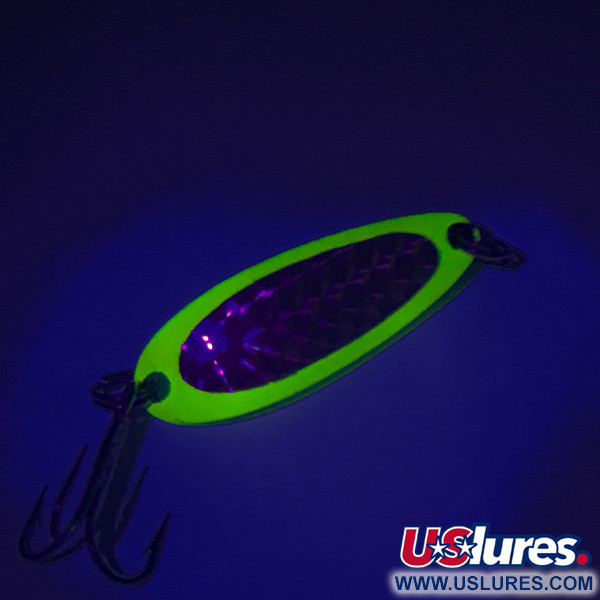 Luhr Jensen Krocodile UV (świeci w ultrafiolecie), żółty, 9 g błystka wahadłowa #7604