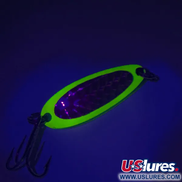 Luhr Jensen Krocodile UV (świeci w ultrafiolecie), żółty, 9 g błystka wahadłowa #7604