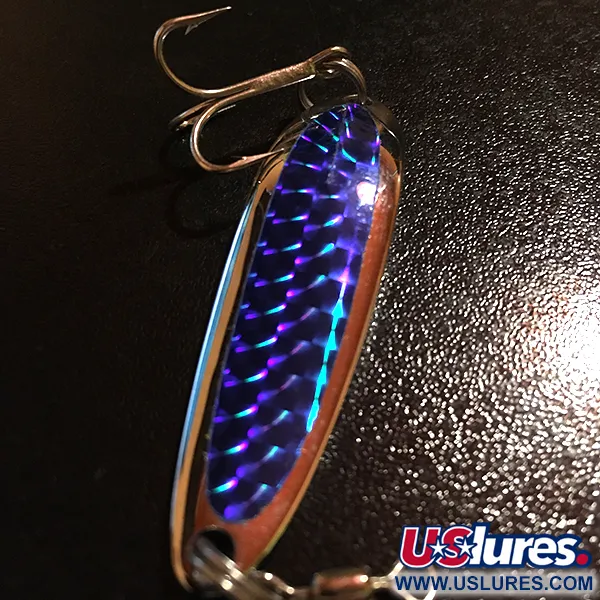 Luhr Jensen Krocodile DIE #3, nikiel/niebieski, 10 g błystka wahadłowa #7605