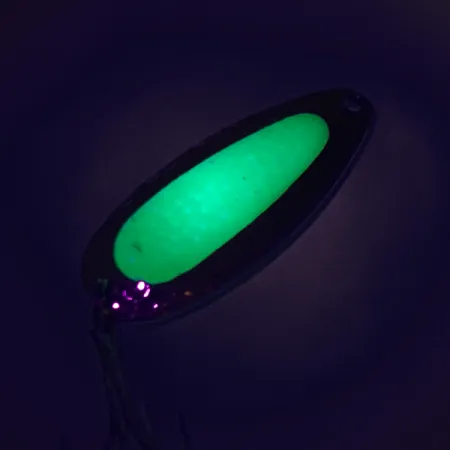 Blue Fox Pixee UV (świeci w ultrafiolecie), złoty/zielony, 14 g błystka wahadłowa #7612