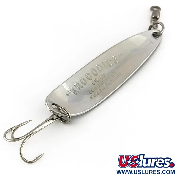 Luhr Jensen Krocodile DIE #5, nikiel/niebieski, 23 g błystka wahadłowa #7630