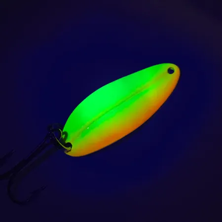 TODDCO Main liner UV (świeci w ultrafiolecie), żółty/pomarańczowy/nikiel, 11 g błystka wahadłowa #7638