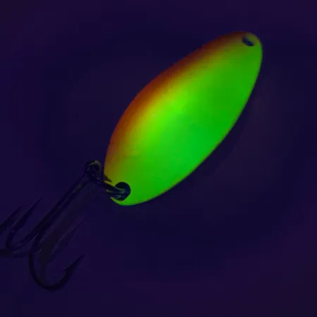 Seneca Little Cleo (Hula Girl, UV - świeci w ultrafiolecie), żółty/pomarańczowy/nikiel, 10 g błystka wahadłowa #7662