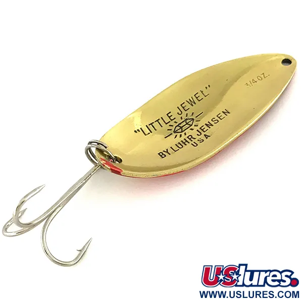 Luhr Jensen Little Jewel, złoty/czerwony, 21 g błystka wahadłowa #7682