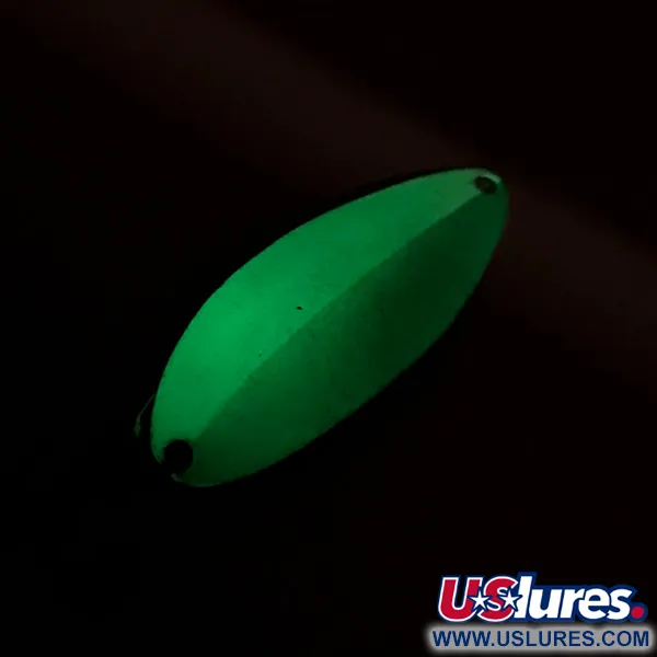 Seneca Little Cleo (Hula Girl, trollingowa, świeci w ciemności), biały/zielony/nikiel, 5 g błystka wahadłowa #7785