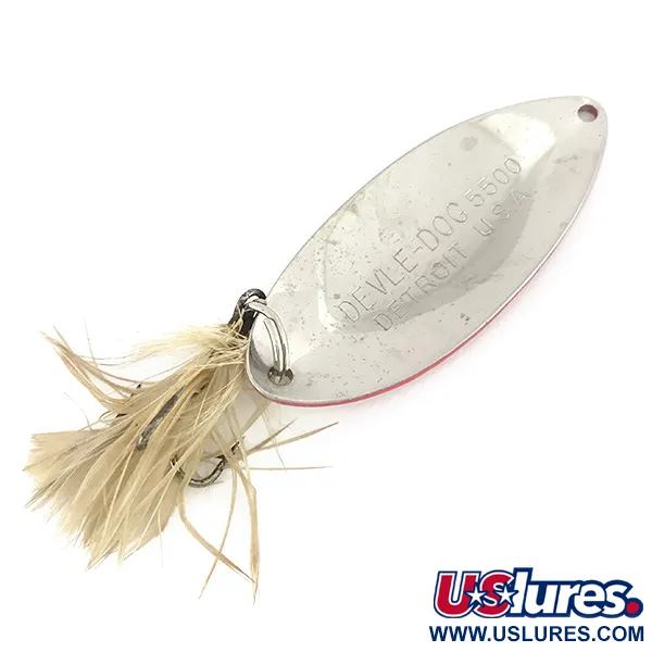 Eppinger Dardevle Devle-Dog 5500, czerwony/biały/nikiel, 21 g błystka wahadłowa #7791