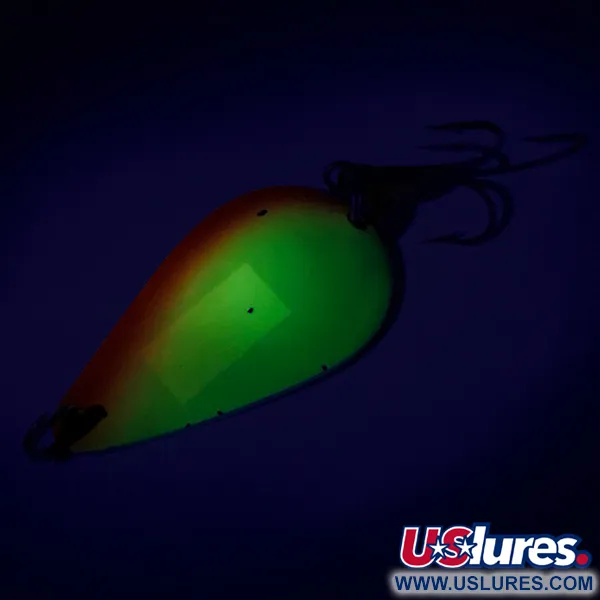 Acme K.O. Wobbler UV (świeci w ultrafiolecie), pomarańczowy/żółty/nikiel, 21 g błystka wahadłowa #7933