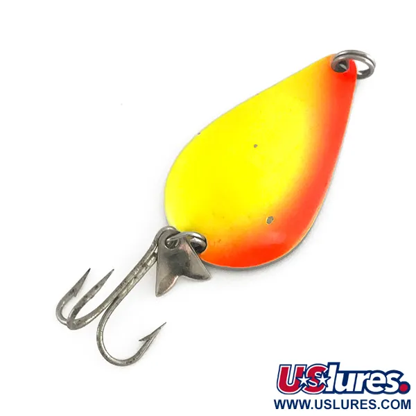 Acme K.O. Wobbler UV (świeci w ultrafiolecie), pomarańczowy/żółty/nikiel, 21 g błystka wahadłowa #7933