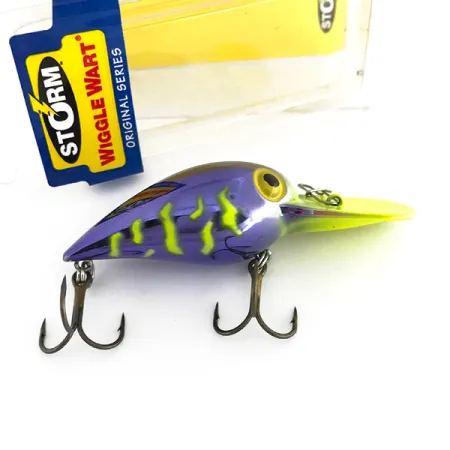 Storm Wiggle Wart, fioletowy/neonowo żółty, 11 g wobler #7944