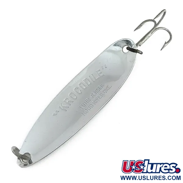 Luhr Jensen Krocodile DIE #5, nikiel/żaba, 28 g błystka wahadłowa #8002