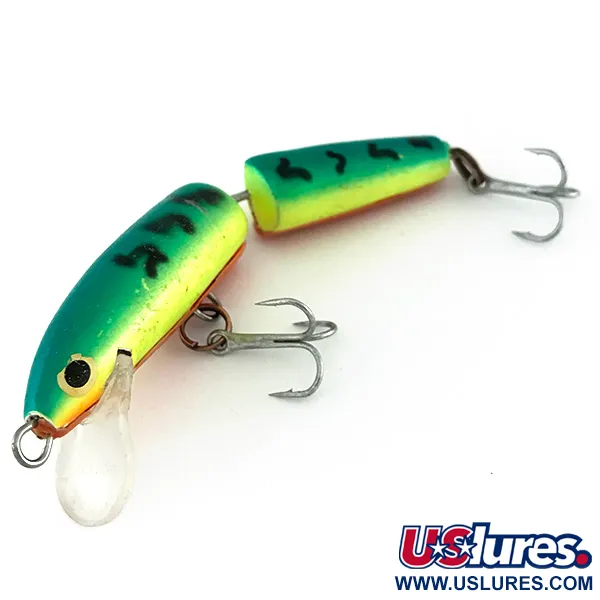 Rapala Jointed J-7 UV (świeci w ultrafiolecie), Fire Tiger (Ognisty Tygrys), 4 g wobler #8011