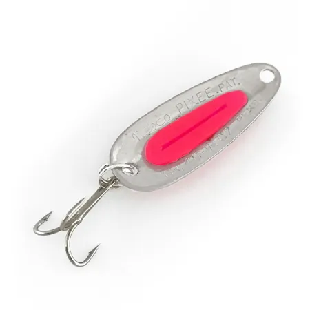 Blue Fox Pixee UV (świeci w ultrafiolecie), młotkowany nikiel/różowy, 4,5 g błystka wahadłowa #8023