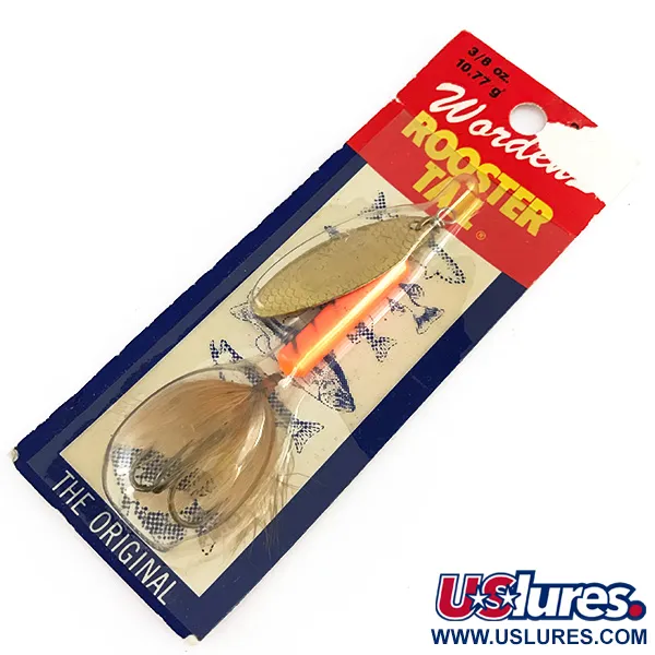 Yakima Bait Worden’s Original Rooster Tail UV (świeci w ultrafiolecie), złoty/pomarańczowy UV - świeci w ultrafiolecie, 11 g błystka obrotowa #8030