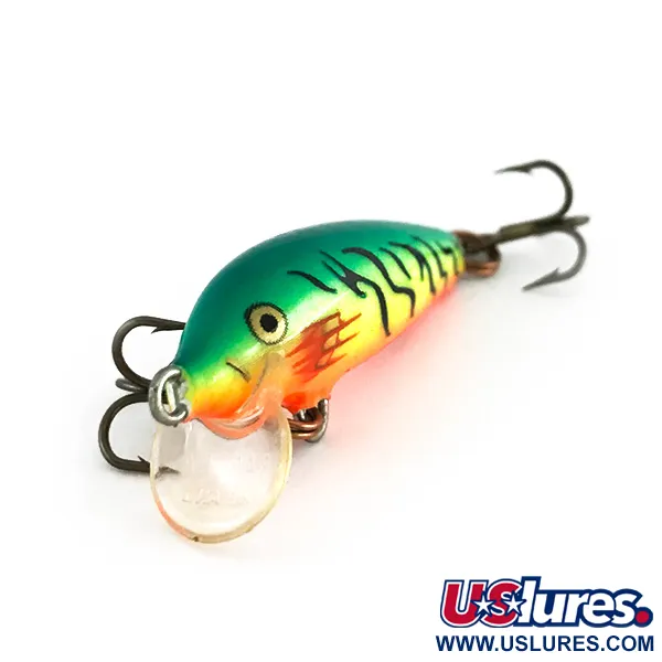 Rapala Original Floater F4 UV (świeci w ultrafiolecie), Fire Tiger (Ognisty Tygrys), 2 g wobler #8160