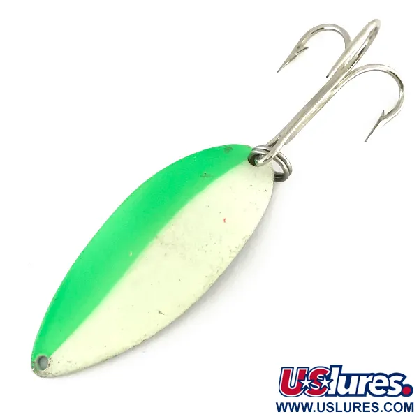  Acme Little Cleo (świeci w ciemności), biały/zielony/nikiel, 21 g błystka wahadłowa #8171
