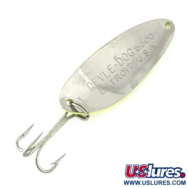 Eppinger Dardevle Devle-Dog 5300 UV (świeci w ultrafiolecie), Piątka diamentów (Five of diamonds), 10 g błystka wahadłowa #8190