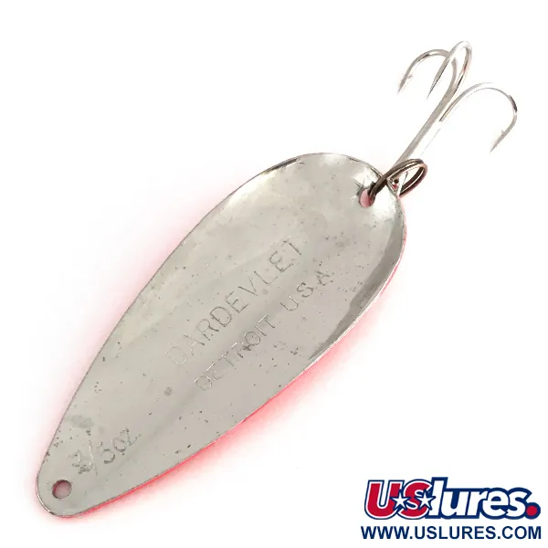 Eppinger Dardevle Dardevlet UV (świeci w ultrafiolecie), malinowy/nikiel, 21 g błystka wahadłowa #8248