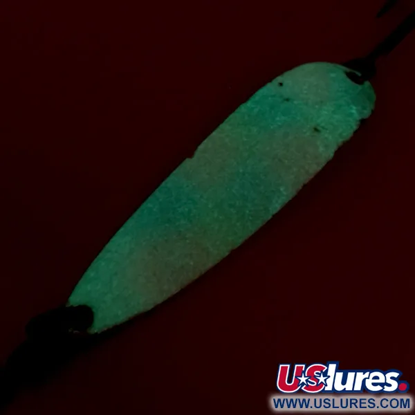 Luhr Jensen Krocodile DIE #5 (świeci w ciemności), Perła /czerwone naklejki z hologramem, 25 g błystka wahadłowa #8266