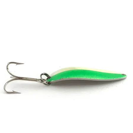 Acme Little Cleo (świeci w ciemności), biały/zielony/nikiel, 11 g błystka wahadłowa #8435