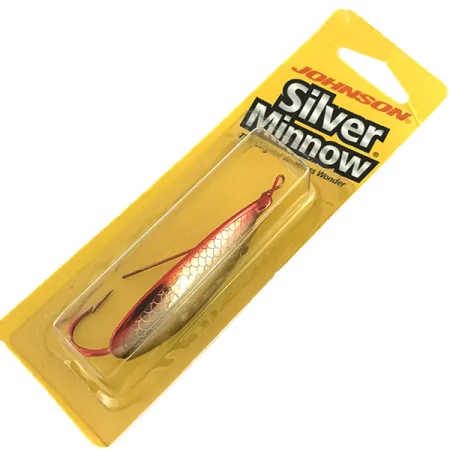 Błystka antyzaczepowa Johnson Silver Minnow, czerwony/czarny/złoty, 14 g błystka wahadłowa #8625