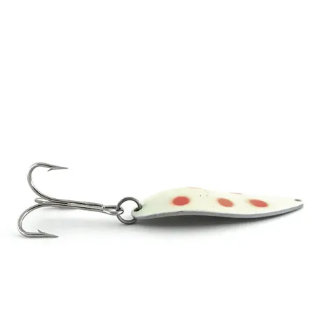 Acme Little Cleo (świeci w ciemności), biały/czerwony/nikiel, 21 g błystka wahadłowa #8689