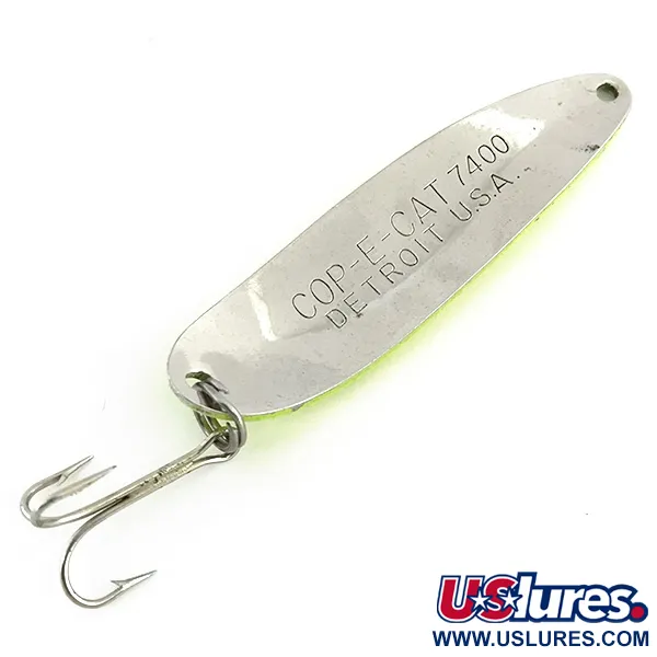 Eppinger Dardevle Cop-E-Cat 7400 UV (świeci w ultrafiolecie), żółty/nikiel, 14 g błystka wahadłowa #8721