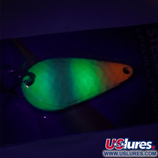 Rainbow Plastics Steelhead UV (świeci w ultrafiolecie), tęcza, 14 g błystka wahadłowa #8781