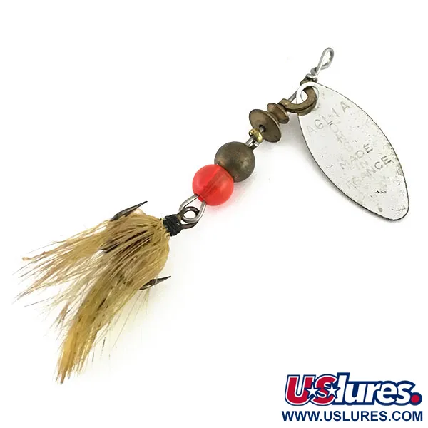  Mepps Aglia Long 0 Dressed, nikiel/złoty brokat, 3 g błystka obrotowa #8809