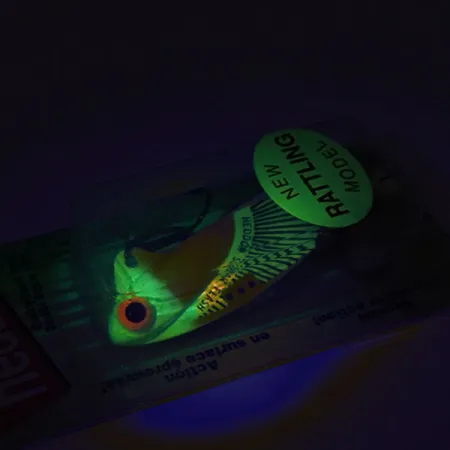 Heddon Rattling Sonar Flash 433F UV (świeci w ultrafiolecie), Chartreuse, 14 g błystka wahadłowa #8948
