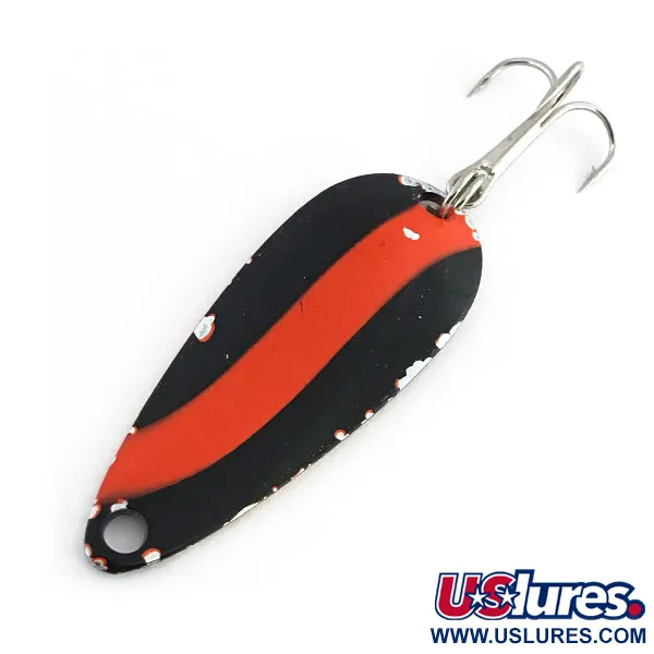 Worth Chippewa Steel Spoon, czarny/jasny czerwony/nikiel, 6 g błystka wahadłowa #9043