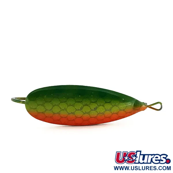  Błystka antyzaczepowa Johnson Silver Minnow, zielony/pomarańczowy/nikiel, 9 g błystka wahadłowa #9045