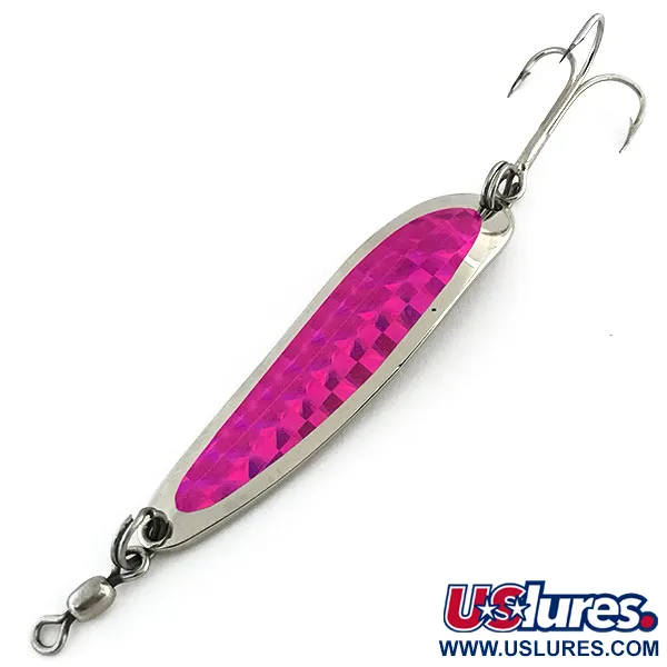 Luhr Jensen Krocodile DIE #4, nikiel/różowy, 14 g błystka wahadłowa #9056