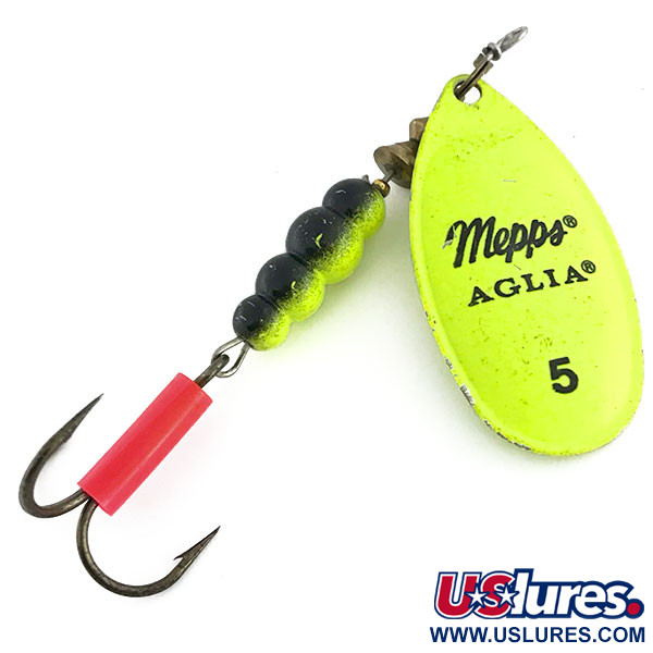  Mepps Aglia 5 Fluo UV (świeci w ultrafiolecie), Chartreuse, 14 g błystka obrotowa #9060