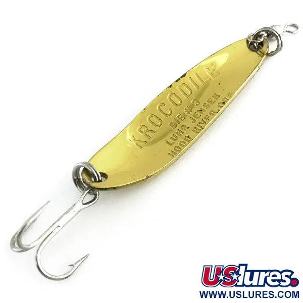 Luhr Jensen Krocodile DIE #3, złoto, 10 g błystka wahadłowa #9076