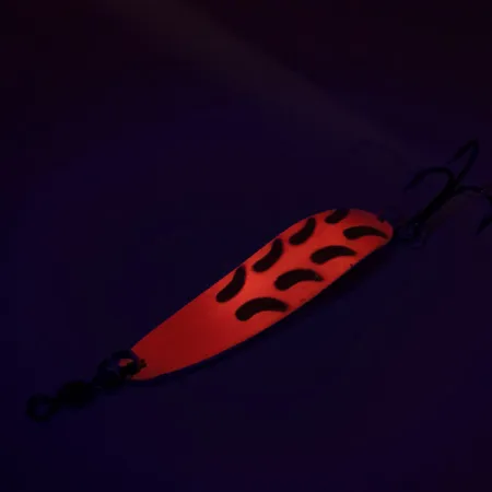 Luhr Jensen Krocodile DIE #4 UV (świeci w ultrafiolecie), różowy/żółty/mosiądz, 14 g błystka wahadłowa #9080