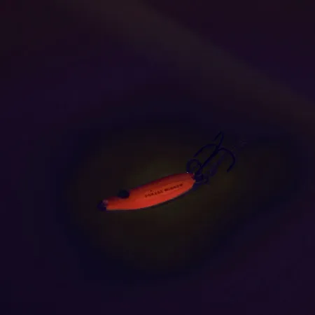 Northland Forage Minnow Jigging Spoon (świeci w ciemności), czerwony/różowy, 3 g błystka wahadłowa #9083