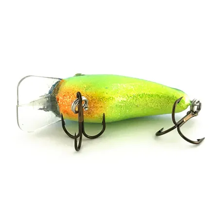 Strike King KVD 1.5 Hard Knock square bill, Chartreuse/niebieski brokat, 10 g wobler #9280
