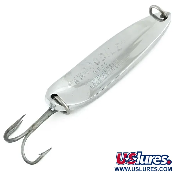 Luhr Jensen Krocodile DIE #5, nikiel, 64 g błystka wahadłowa #9291