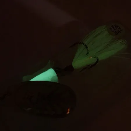 Blue Fox Super Vibrax 5 (świeci w ciemności), nikiel/szary, 13 g błystka obrotowa #9295