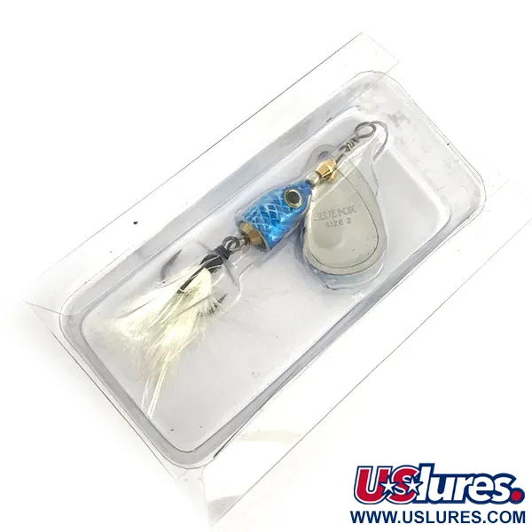 Blue Fox Vibrax Shallow, tęcza niebieski, 8 g błystka obrotowa #9296