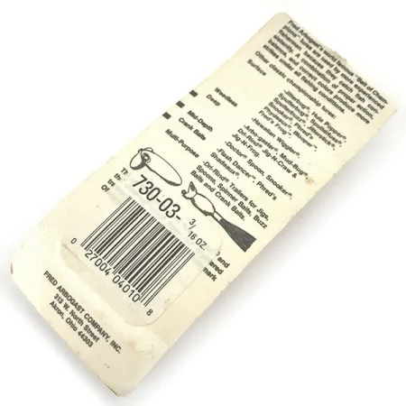 Fred Arbogast Hula Popper, żółty/czerwony, 5 g wobler #9299