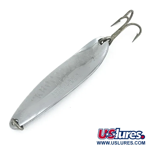 Luhr Jensen Krocodile DIE #4, nikiel, 14 g błystka wahadłowa #9350